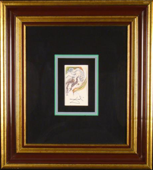 Salvador Dali Original Signed Art Print Female Woman Est. $3500-$5500 Photo courtesy Universal Live
